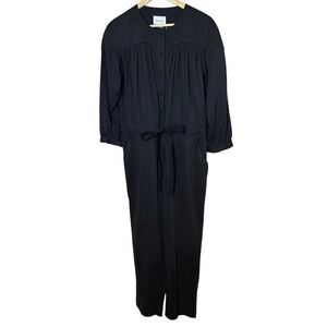 Steven Alan Black Long Sleeve Jumpsuit Size Medium Designer‎ Quiet Luxury Casual
